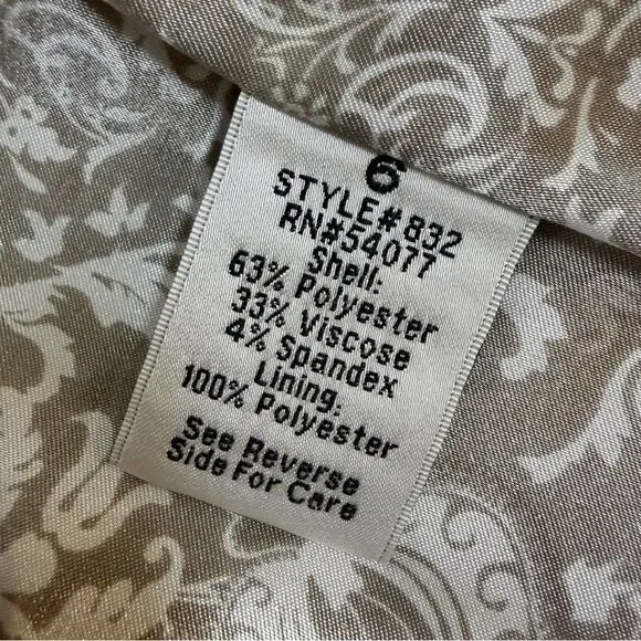 Cabi Women 6 Jacket 8 Pants Suit Gray Greige Stitching Professional Career - Picture 4 of 14